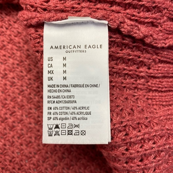 American Eagle- Sweater. Orange . Size M. Open front. - Picture 7 of 8